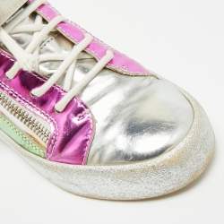 Pre Owned Giuseppe Zanotti Size 36 Multicolor Patent Leather High Top Sneakers