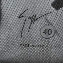 Pre Owned حذاء بوت كاحل جوسيبي زانوتي الين سويدي أحمر داكن مقدمة مفتوحة قصات مفرغة مقاس 38