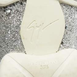 مملوكة مسبقًا Giuseppe Zanotti Jump Size 39.5 Silver Glitter Slip On Sneakers