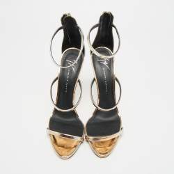 مملوكة مسبقًا صندل جوسيبي زانوتي هارموني جلد فويل ذهبي مقاس 37