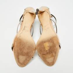 مملوكة مسبقًا صندل جوسيبي زانوتي هارموني جلد فويل ذهبي مقاس 37