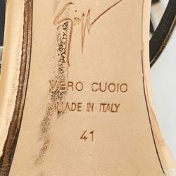 مملوكة مسبقًا صندل جوسيبي زانوتي هارموني جلد فويل ذهبي مقاس 37