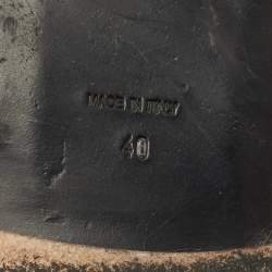 Pre Owned صندل فلات جوسيبي زانوتي جلد أسود زاك مقاس 41