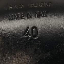 مملوكة مسبقًا صندل جويسيبي زانوتي جلد لامع أحمر سلسلة كبيرة مقاس 40