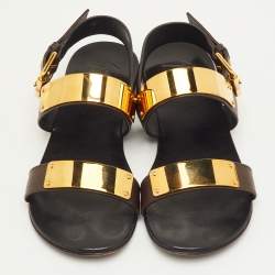 مملوكة مسبقًا صندل جوزيبي زانوتي جيسون جلد بني داكن بمقاس 41