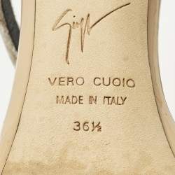 Pre Owned صندل جوسيبي زانوتي هارموني جلد فويل ذهبي مقاس 37