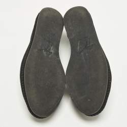 مملوكة مسبقًا Giuseppe Zanotti GZ Size 37 Black Suede Slip On Loafers