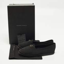 مملوكة مسبقًا Giuseppe Zanotti GZ Size 37 Black Suede Slip On Loafers