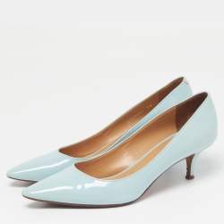 مملوكة مسبقًا Giuseppe Zanotti Size 39 Blue Patent Leather Pointed Toe Pumps