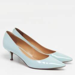 مملوكة مسبقًا Giuseppe Zanotti Size 39 Blue Patent Leather Pointed Toe Pumps