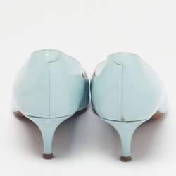 مملوكة مسبقًا Giuseppe Zanotti Size 39 Blue Patent Leather Pointed Toe Pumps