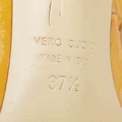 Pre Owned Giuseppe Zanotti Lucrezia Size 37.5 Brown Patent Leather Pumps