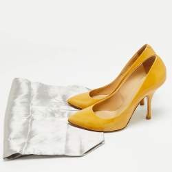 Pre Owned Giuseppe Zanotti Lucrezia Size 37.5 Brown Patent Leather Pumps