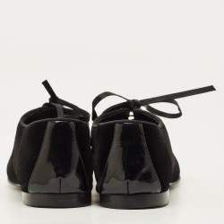 مملوكة مسبقًا حذاء سموكينغ كاب تو قماش مخملي ومعدني أسود جوزيبي زانوتي مقاس 39