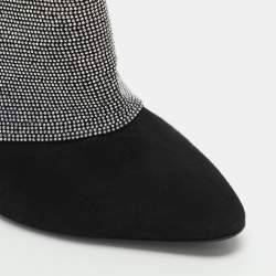 مملوكة مسبقًا Giuseppe Zanotti Olinda Studded Size 40 Black Suede Ankle Length Boots