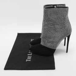 مملوكة مسبقًا Giuseppe Zanotti Olinda Studded Size 40 Black Suede Ankle Length Boots
