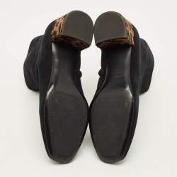 Pre Owned Giuseppe Zanotti Size 38.5 Black Suede Ankle Length Boots