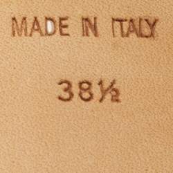 مملوكة مسبقًا صندل جوسيبي زانوتي حزام مخطط ساتان ومخمل خمري مقاس 38.5