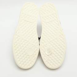 Pre Owned Giuseppe Zanotti Size 38 Brown Python Embossed Leather Low Top Sneakers