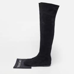 Pre Owned Giuseppe Zanotti Size 36.5 Black Suede Knee Length Boots