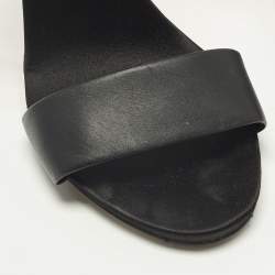 Pre Owned Giuseppe Zanotti Size 40 Satin and Leather Embellished Ankle Strap Sandals