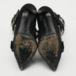 Pre Owned Giuseppe Zanotti Emy Size 37 Black Suede Ankle Length Boots