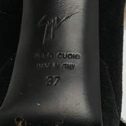 Pre Owned Giuseppe Zanotti Emy Size 37 Black Suede Ankle Length Boots