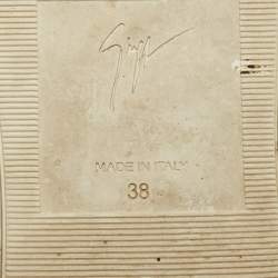 مملوكة مسبقًا Giuseppe Zanotti Kriss Size 38 Brown Calf Hair and Suede High Top Sneakers