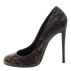 Giuseppe Zanotti Brown Python Leather Pumps Size 38