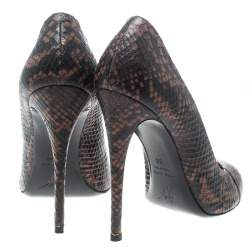 Giuseppe Zanotti Brown Python Leather Pumps Size 38