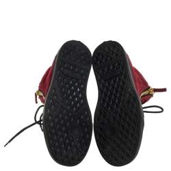 Giuseppe Zanotti Red Suede Mid Top Sneakers Size 36