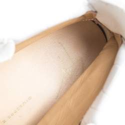 Pre Owned Giuseppe Zanotti White Croc Embossed Leather London High Top Sneakers Size 37.5