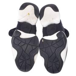 Pre Owned Giuseppe Zanotti Black/White Neoprene Light Jump Ht1 Sneakers Size 37