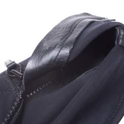 Pre Owned Giuseppe Zanotti Black/White Neoprene Light Jump Ht1 Sneakers Size 37