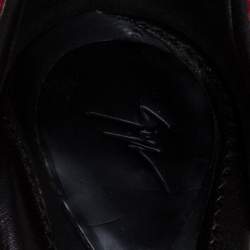 Pre Owned صندل جوسيبي زانوتي سويدي أسود وساتان مزخرف كريستال بحزام للكاحل مقاس 40