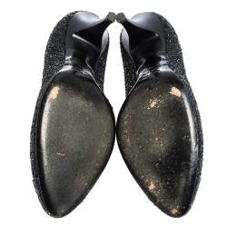 Pre Owned حذاء كعب عالي جوسيبي زانوتي "أوليندا ڨي ثروات" غليتر أسود مقاس 38.5