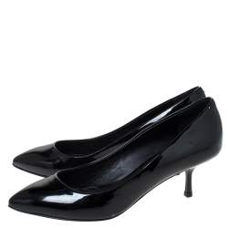 مملوكة مسبقًا Giuseppe Zanotti Black Patent Leather Pointed Toe Pumps Size 37