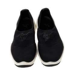 Giuseppe Zanotti Black Neoprene Light Jump Sneakers Size 35.5