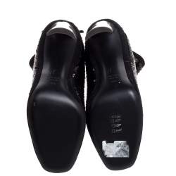 Pre Owned حذاء بوت كاحل جوسيبى زانوتى حواف سويدى وترتر أسود مقاس 38.5