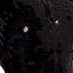 Pre Owned حذاء بوت كاحل جوسيب ى زانوتى حواف سويدى وترتر أسود مقاس 38.5