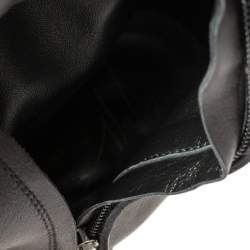 Pre Owned Giuseppe Zanotti Black Leather Knee Length Block Heel Boots Size 37