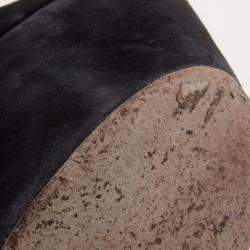 مملوكة مسبقًا Giuseppe Zanotti Black Suede Platform Sandals Size 41