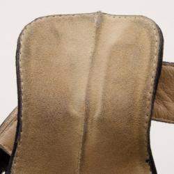 مملوكة مسبقًا Giuseppe Zanotti Black Suede Platform Sandals Size 41