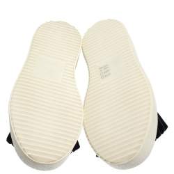 Pre Owned Giuseppe Zanotti Black Fringed Leather Slip On Sneakers Size 38