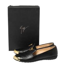 Giuseppe Zanotti Black Leather Dallia Loafers Size 38