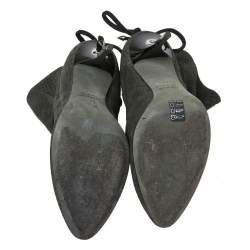 Pre Owned حذاء بوت كاحل جوسيبي زانوتي جلد نوبوك نقشة الثعبان رصاصي مقاس 41