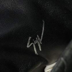 Pre Owned حذاء بوت كاحل جوسيبي زانوتي جلد نوبوك نقشة الثعبان رصاصي مقاس 41