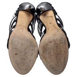 Pre Owned Giuseppe Zanotti Black Suede  Embellished Sandals Size 38