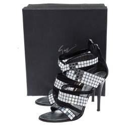 Pre Owned Giuseppe Zanotti Black Suede  Embellished Sandals Size 38