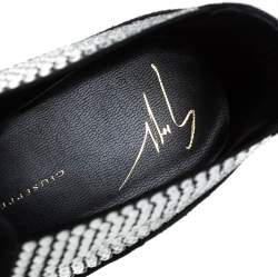 Giuseppe Zanotti Black Suede Embellished Flat Booties Size 36